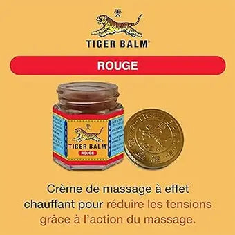 Baume du Tigre Rouge, crème de massage chauffante pour détendre les tensions.