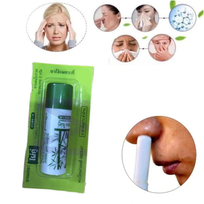 Inhalateur Stick Nasal Senteur Menthol et Eucalyptus, nez bouche