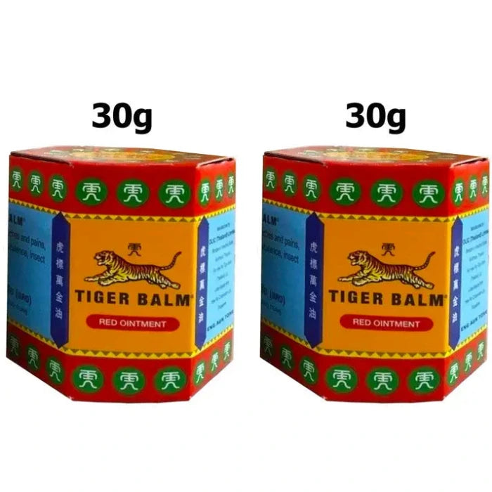 2 boites de Baume du Tigre® Rouge ~ 25% Camphre., 2 pots de 30g, utilisé pour soulager les douleurs musculaires et articulaires.