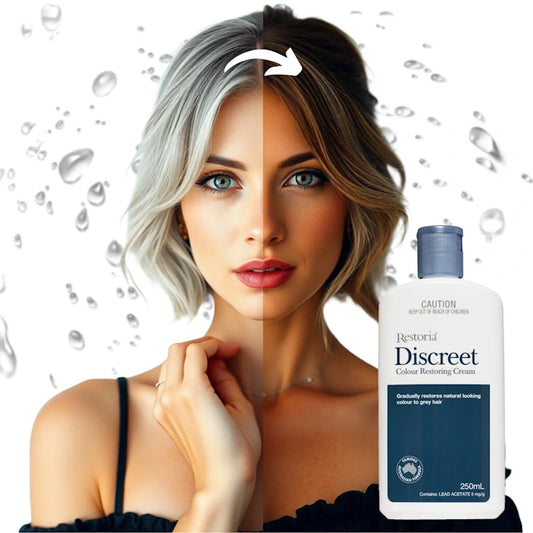 Restoria Discreet crème redonne progressivement la couleur naturelle aux cheveux gris.