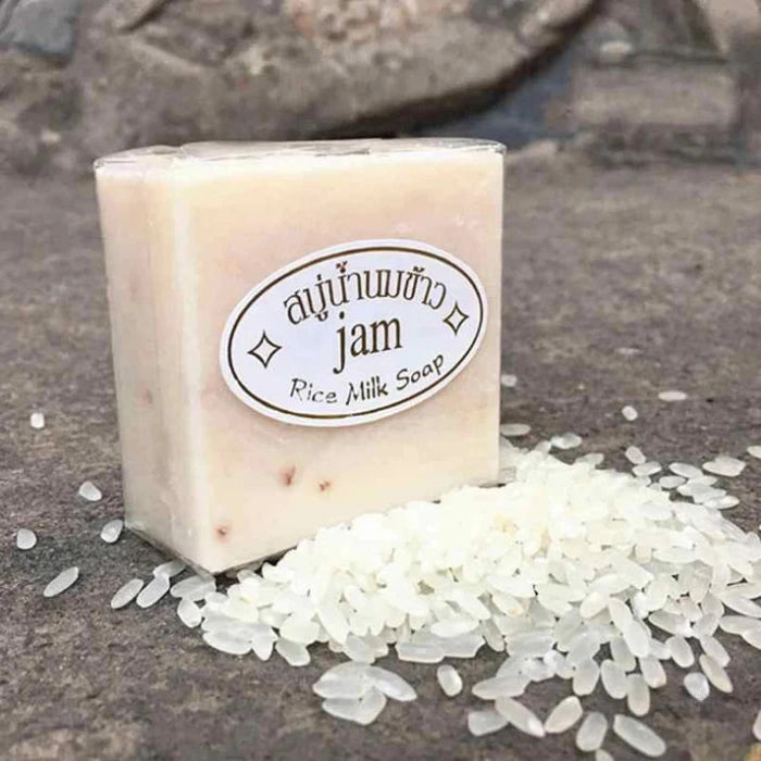 Savon artisanal au Lait de Riz, Blanchit et Hydrate, Produit de Thailande, 60g