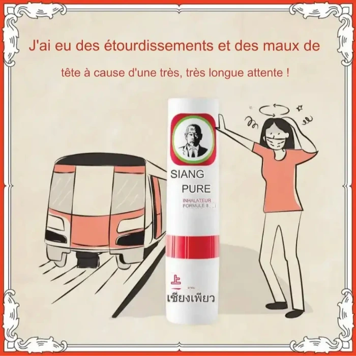 Inhalateur Stick Baton Nasal Siang Pure, aide en cas de vertige