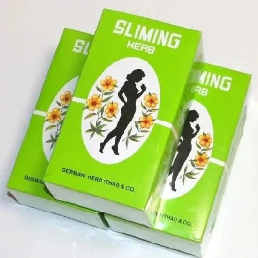 3 boites vertes de SLIMING HERB - 150 sachets d'Infusion aux Herbes thai, Minceur