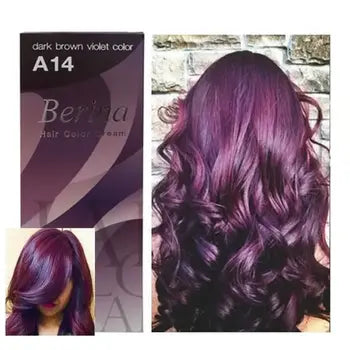 Coloration cheveux violet foncé Berina A14 longue tenue