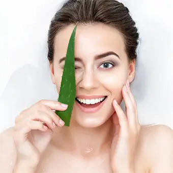 unvisage et de l'aloe vera