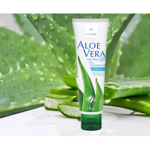 tube de gel aloe vera et plantes