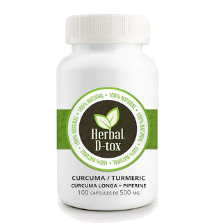 Capsules Herbal D-tox au curcuma et piperine