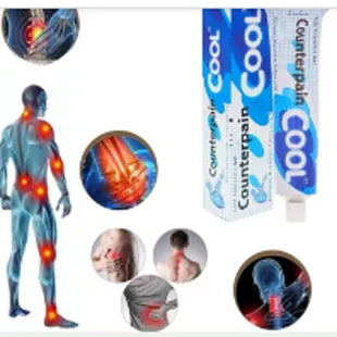 Crème Counterpain Cool pour soulager les douleurs musculaires, articulaires, et inflammations corporelles ciblées.