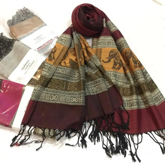 Pashmina foulard artisanal de Thailande