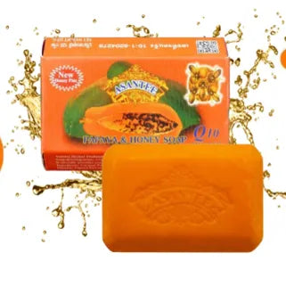 Savon éclaircissant à la papaye et miel pour éliminer rapidement les taches sombres. 