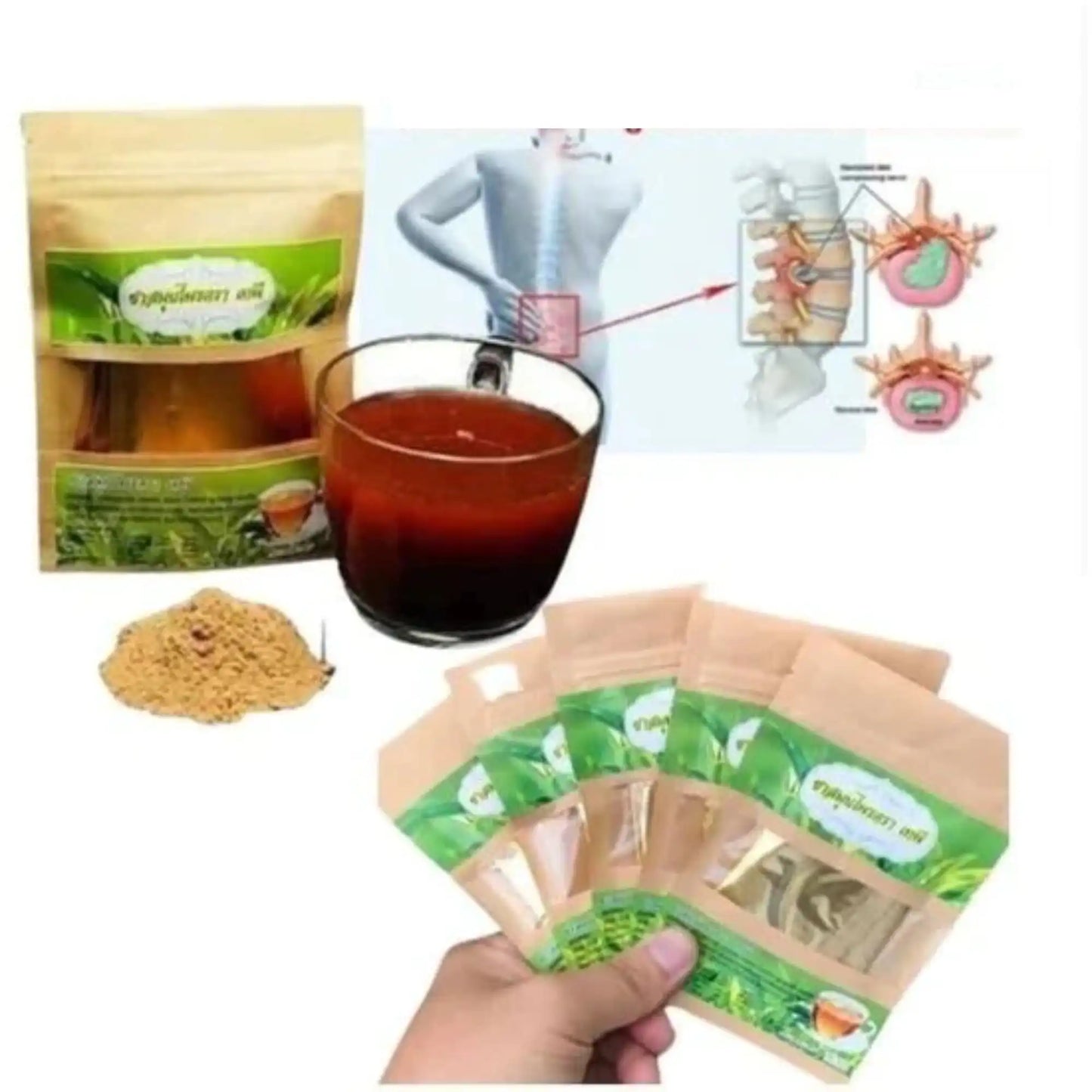 25 Sachets Tapee Tea Thai Herbal Tea - pour douleurs musculaires, arthrite, la goutte