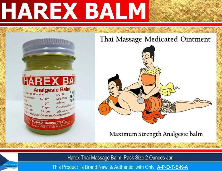 Harex Baume Thaï  60g, Massage Apaisant et decontractant