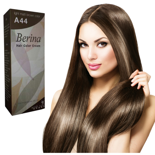 Teinture capillaire, Coloration des cheveux DIY Couleur Châtain Clair Mat A44 | Produit efficace et innovant longue durée