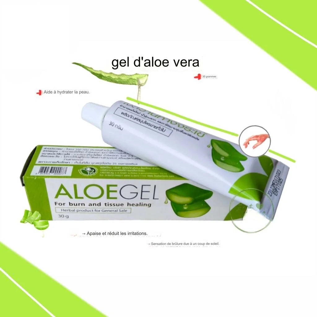 Aloe vera Gel PUR 30g à 87.399%, Brûlures, Acné, Cicatrices, Coup de Soleil, hydratation de la peau