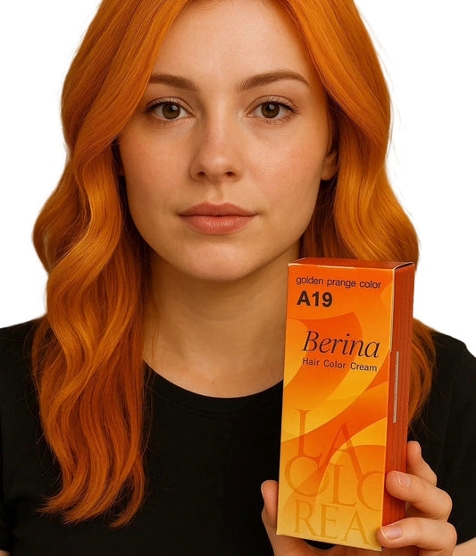 Teinture capillaire, Coloration des cheveux DIY Couleur Roux Clair Flamboyant A19 - Produit efficace et innovant longue durée