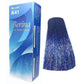 Boîte de teinture capillaire Berina A41 "blue color" et une mèche de cheveux bleus.