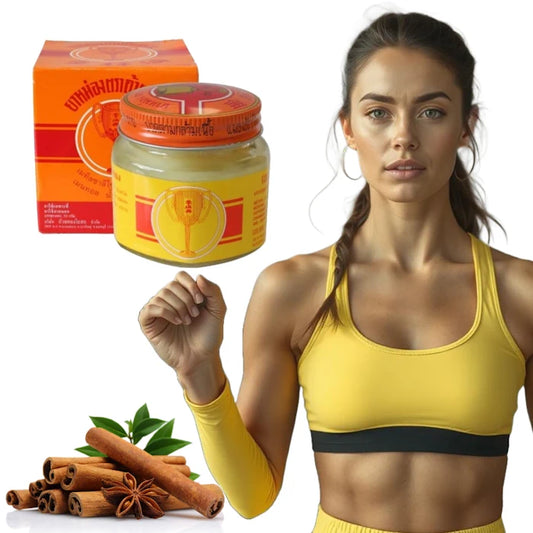 Sportive avec baume Golden Cup, cannelle et anis étoilé pour soulager les muscles.