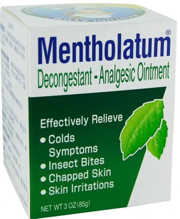 Baume Mentholatum 28g/85g, 35% Menthol, Décongestionnant , gercures