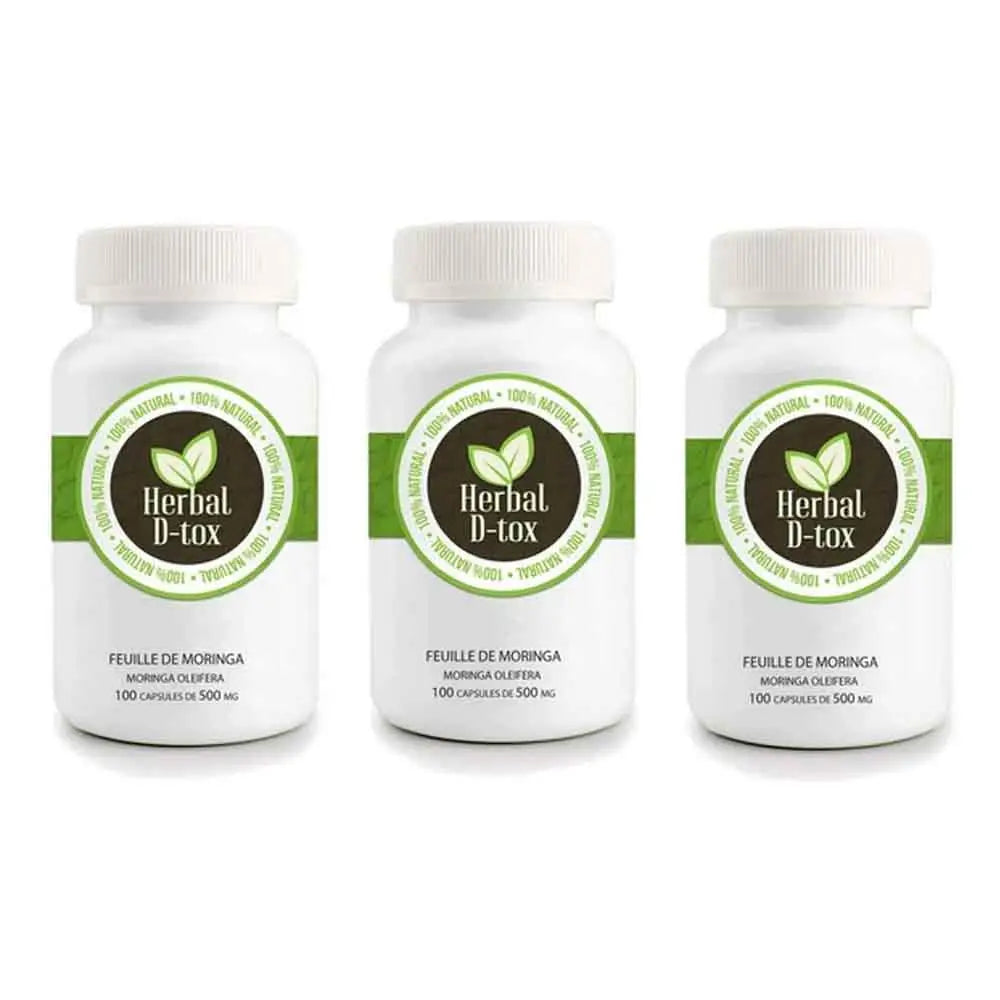 Moringa (Moringa Oleifera) - Boite de 300 capsules de 500mg - Herbal D-tox
