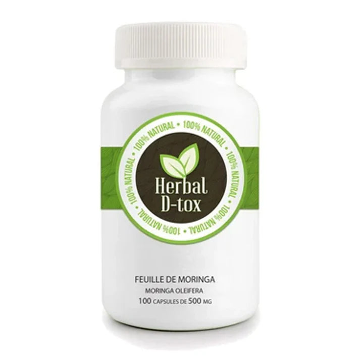 Moringa (Moringa Oleifera) - Boite de 100 capsules de 500mg - Herbal D-tox