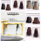 Image promotionnelle pour L'Oréal Professionnel Paris, produit capillaire "X-Tenso Oleoshape" pour cheveux "extra résistants". Avant-après montrant cheveux lissés et brillants après utilisation.