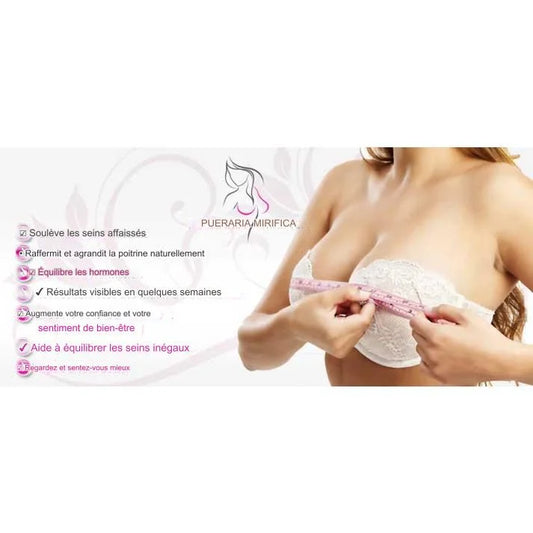 Pueraria Mirifica 300 capsules, Élargissement mammaire, Raffermit et agrandit des Seins 