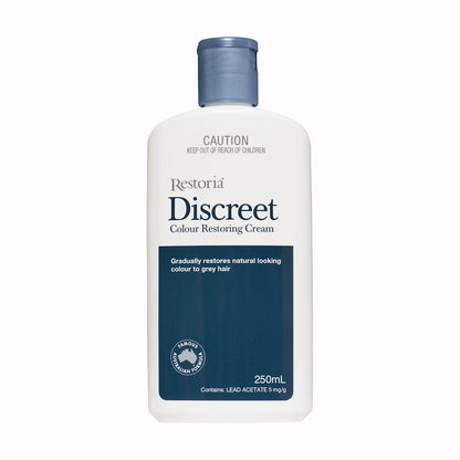 Restoria Discreet crème redonne progressivement la couleur naturelle aux cheveux gris 250ml.