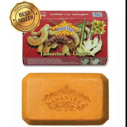 Savon Eclaircissant Visage & Corps ASANTEE au Tamarin, Gingembre et Miel 125g