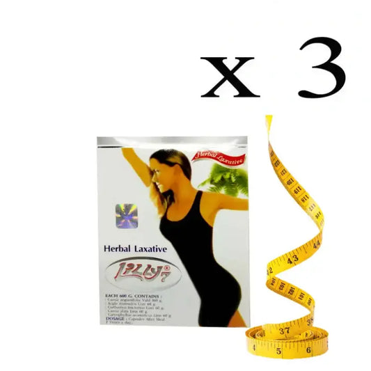 Boite de Lilly7 Détox 30 gélules Amaigrissantes - Mélange d'Herbes  et un mètre ruban? Lot de 3 boîtes.