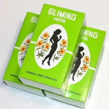 3 boites vertes de SLIMING HERB - 150 sachets d'Infusion aux Herbes thai, Minceur 