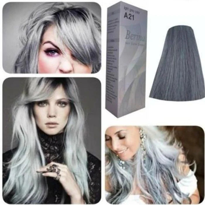 Teinture capillaire, Coloration des cheveux, Berina, couleur gris clair A21
