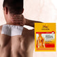 Plâtre médicamenteux Tiger Balm Warm pour le soulagement des douleurs musculaires, appliqué sur un dos.