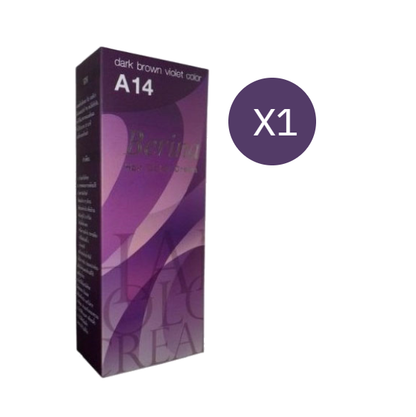 Teinture capillaire, Violet Marron Foncé A14
