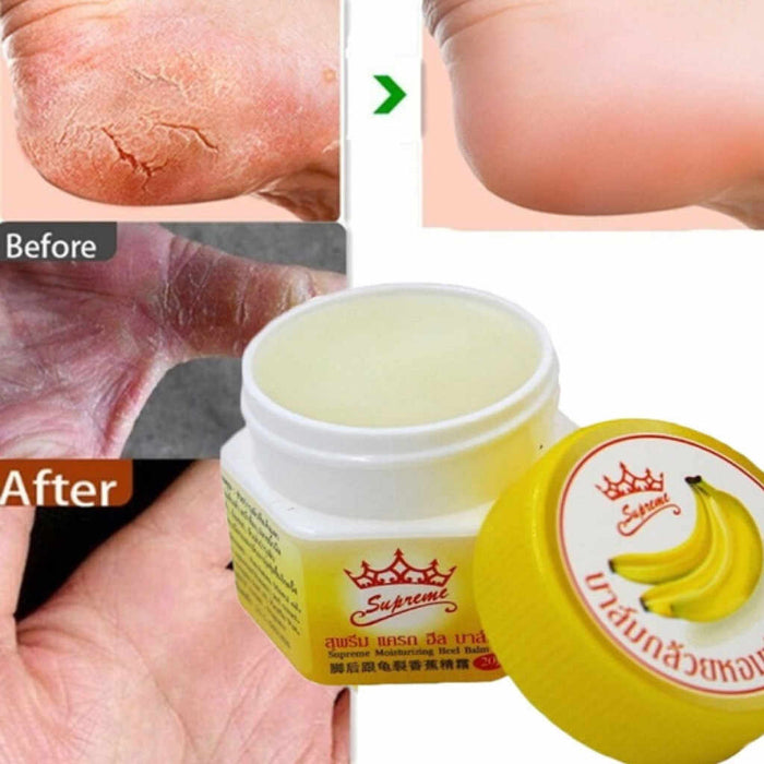 Crème réparatrice pour peaux abîmées, avant/après, résultat visible et naturel.
